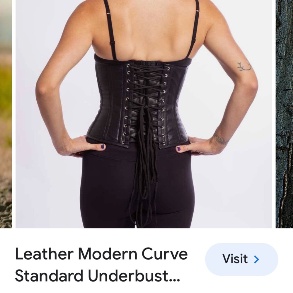 Lamb Leather Waist cinched Leather Romantic Curve Standard Underbust Corset